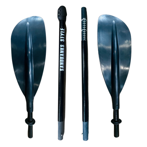 dismantled 4 piece fibreglass kayak paddle