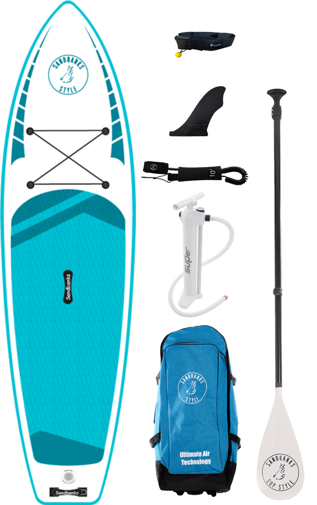 Wave_Turquoise_ISUP_paddleboard_package_Fibre_glass_paddle